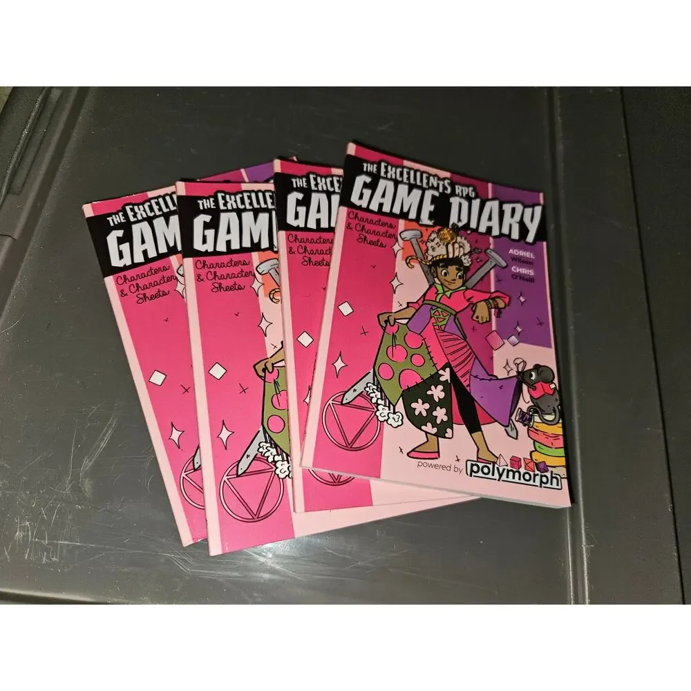 9th Level Games The Excellents RPG Game Diary Lot of 4 Books